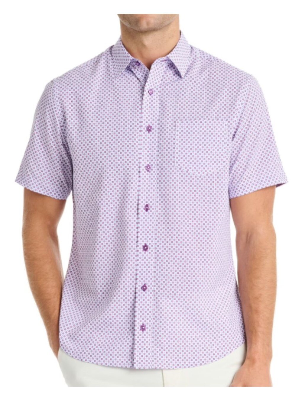 Nick Graham Men's Performance Short Sleeve Woven Sport Shirt